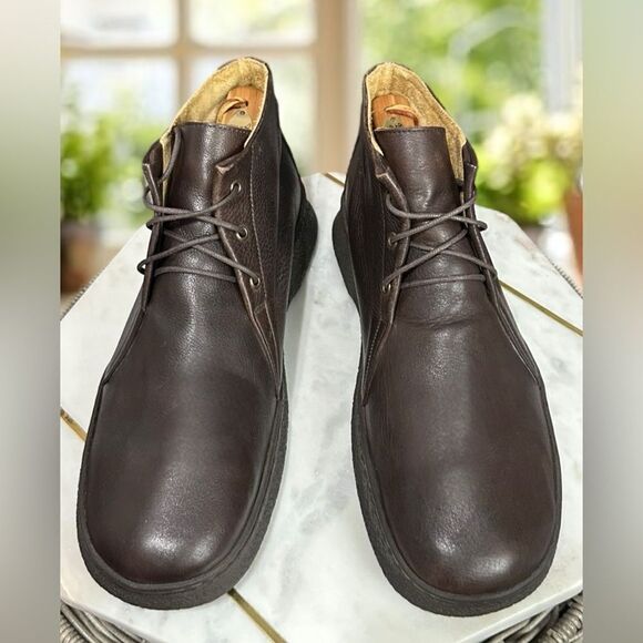 CAMPER Contact Earth Pebbled Leather 3-Eye Gum Sole Chukka Boot Men US 12 EU 45 - Picture 7 of 14